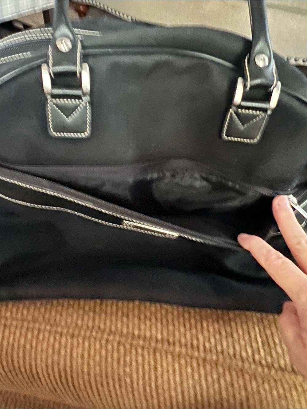 Black Reaction Kenneth Cole Top-Handle Weekend Bag